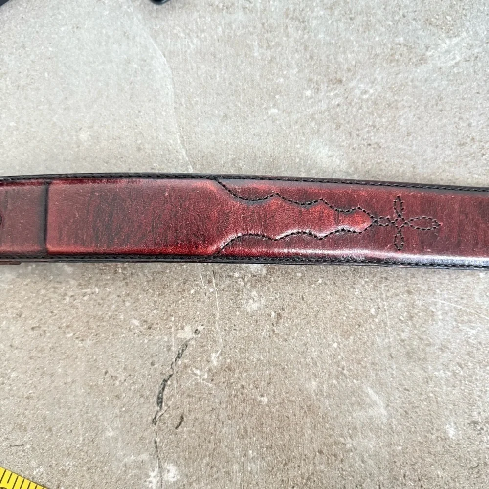 Silver Creek Classics Black Cherry Leather Belt Men’s 32